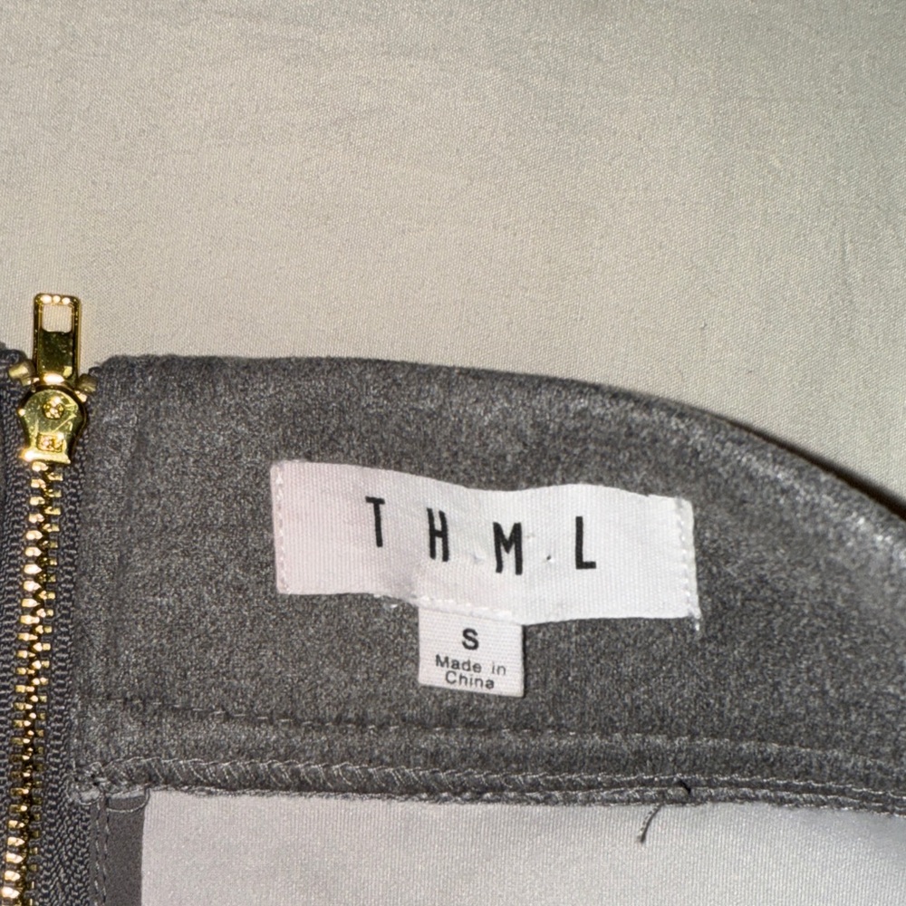 THML Gray Skirt with Colorful Embroidery - Picture 2 of 4
